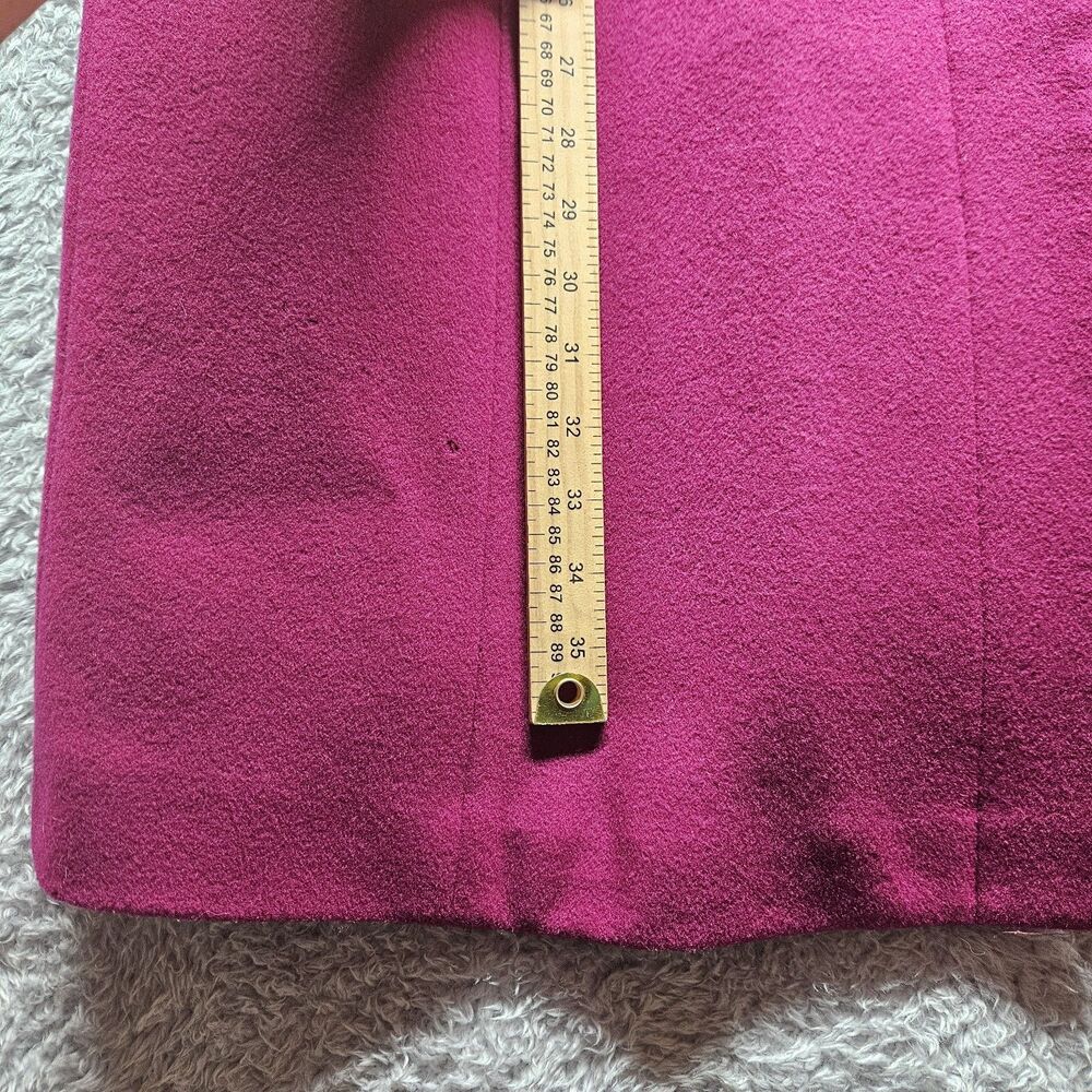 Talbots Magenta Pink Wool Mid Length Coat Size 16 Colorful - Picture 5 of 10